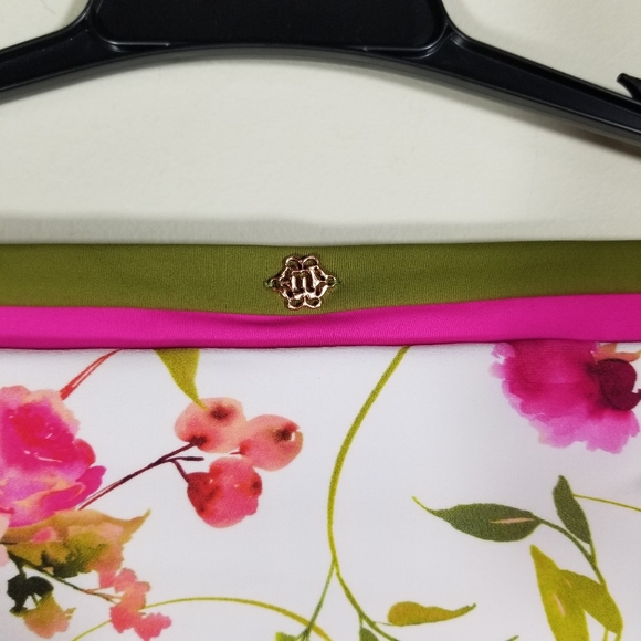 NANETTE LEPORE Silk Blossom-White Classic Swim Top and Bottom, Bathing Suit - Picture 16 of 16